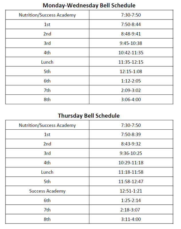 Bell Schedule Monte Vista High School